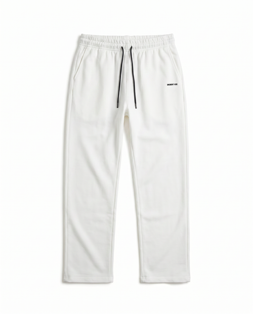 Desert ice embroidery Sweat Pants “White” (Unisex) بنطلون رياضي مطرز "أبيض" (للجنسين)