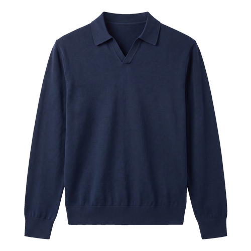 Essential Polo Long Sleeve - Navy