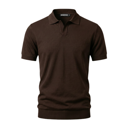 Desert Ice Essential Knitted Polo "Ref.02" - Coffee