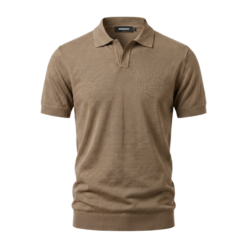 Desert Ice Essential Knitted Polo "Ref.02" - Mocha