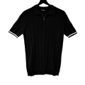 T-SHIRT KNITTED POLO W/ZIP REF.XH-012"Black
