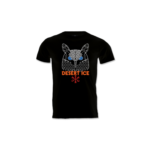 Desert Ice Owl T-Shirt "Black" (Unisex) تي شيرت بومة "أسود" (للجنسين)