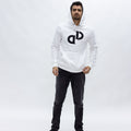 Letter Embroidered Hoodie (White) "Unisex" Ref.ND2201 هودي مطرز بحروف (أبيض) "للجنسين"