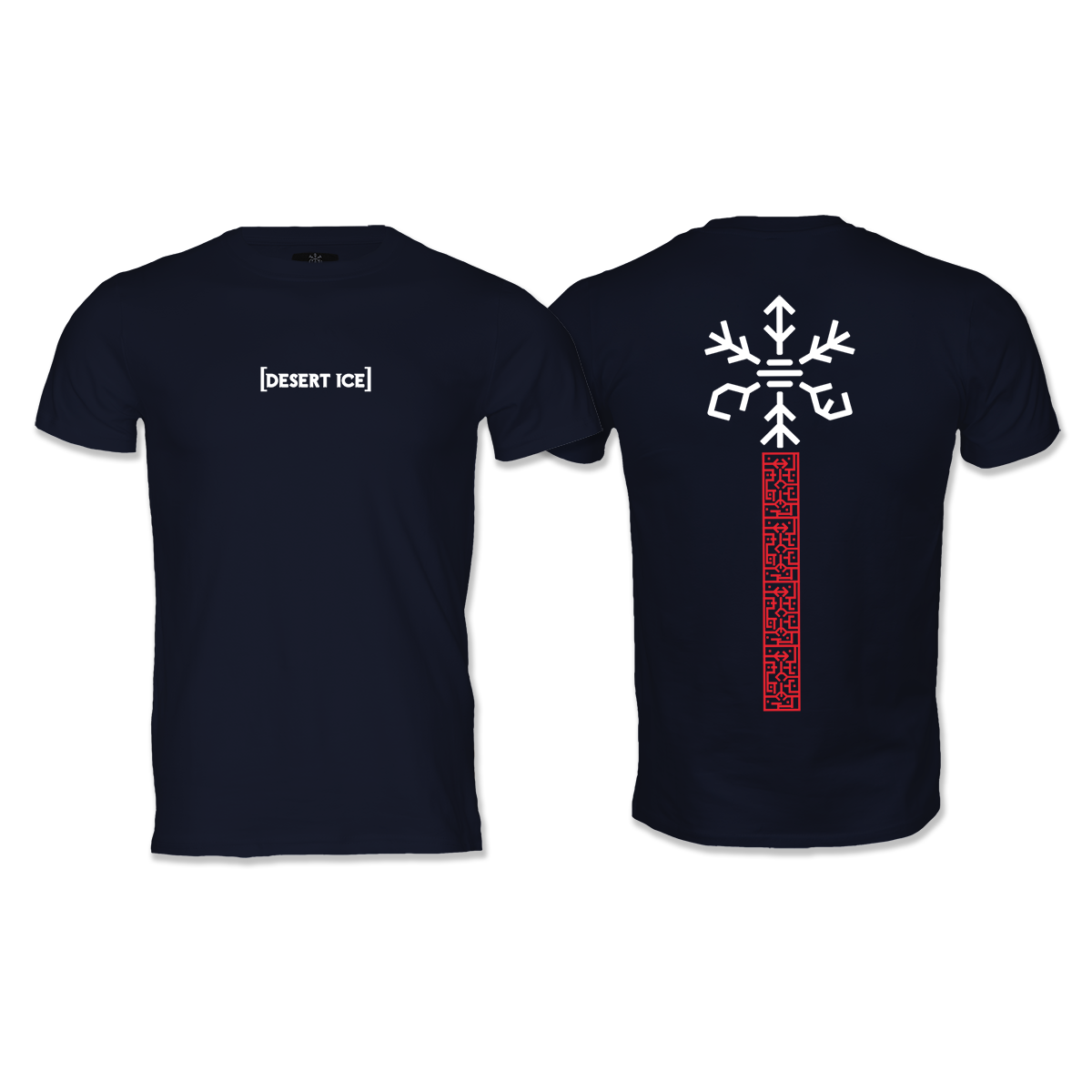 Desert Ice Pattren T-Shirt "Navy" (Unisex) تي شيرت بنمط "Navy" (للجنسين)