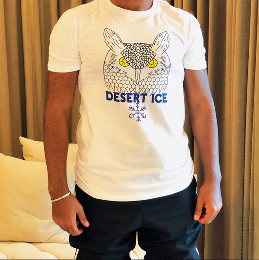 Desert Ice Owl T-Shirt "White" (Unisex) تي شيرت بومة "أبيض" (للجنسين)