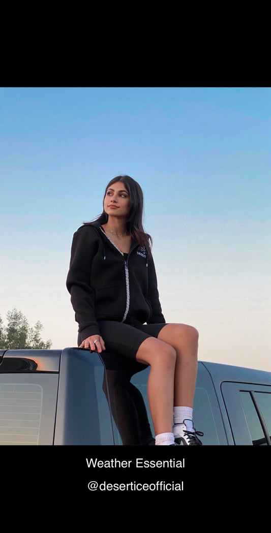 PattrenZipper jacket “Black”