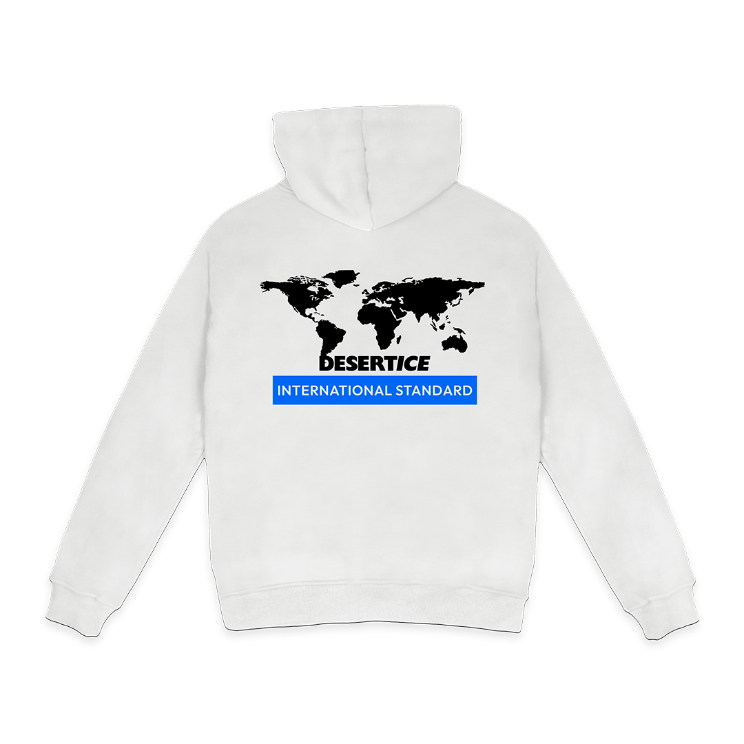 INTERNATIONAL STANDARD HOODIE (White) REF.DE-1001 هودي (أبيض)