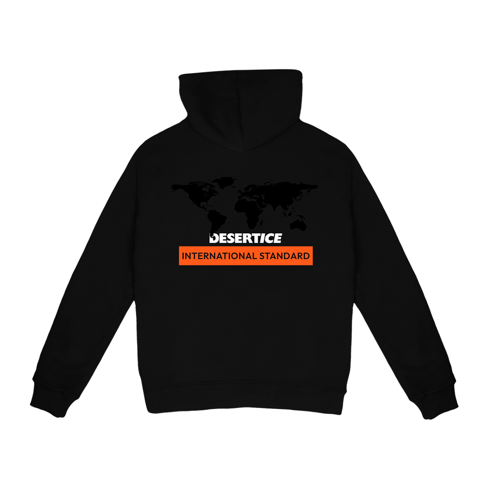 INTERNATIONAL STANDARD HOODIE (Black) REF.DE-1001 هودي (أسود) REF.DE-1001