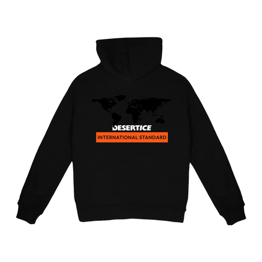 INTERNATIONAL STANDARD HOODIE (Black) REF.DE-1001 هودي (أسود) REF.DE-1001