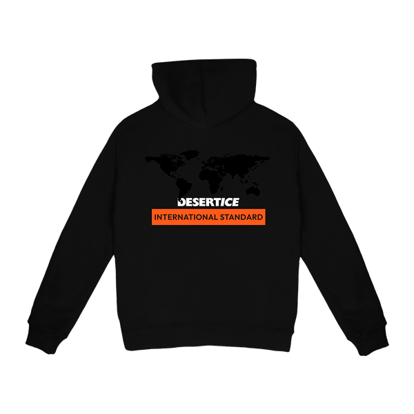 INTERNATIONAL STANDARD HOODIE (Black) REF.DE-1001 هودي (أسود) REF.DE-1001