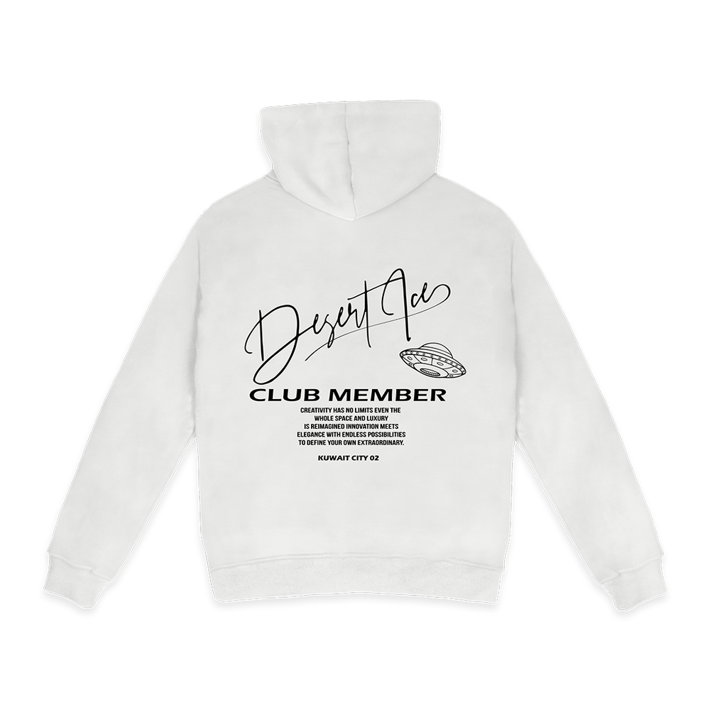 Desert Ice Club Member Hoodie(White)هوديي عضو النادي