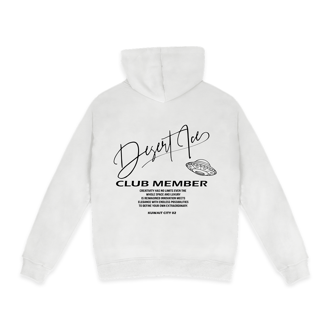 Desert Ice Club Member Hoodie(White)هوديي عضو النادي