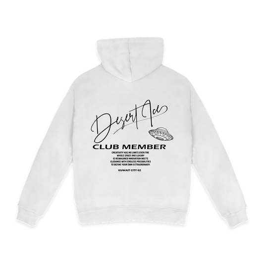 Desert Ice Club Member Hoodie(White)هوديي عضو النادي