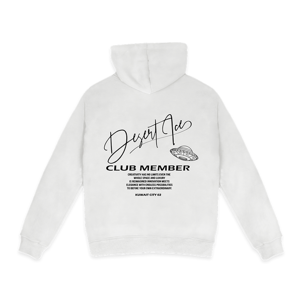 Desert Ice Club Member Hoodie(White)هوديي عضو النادي