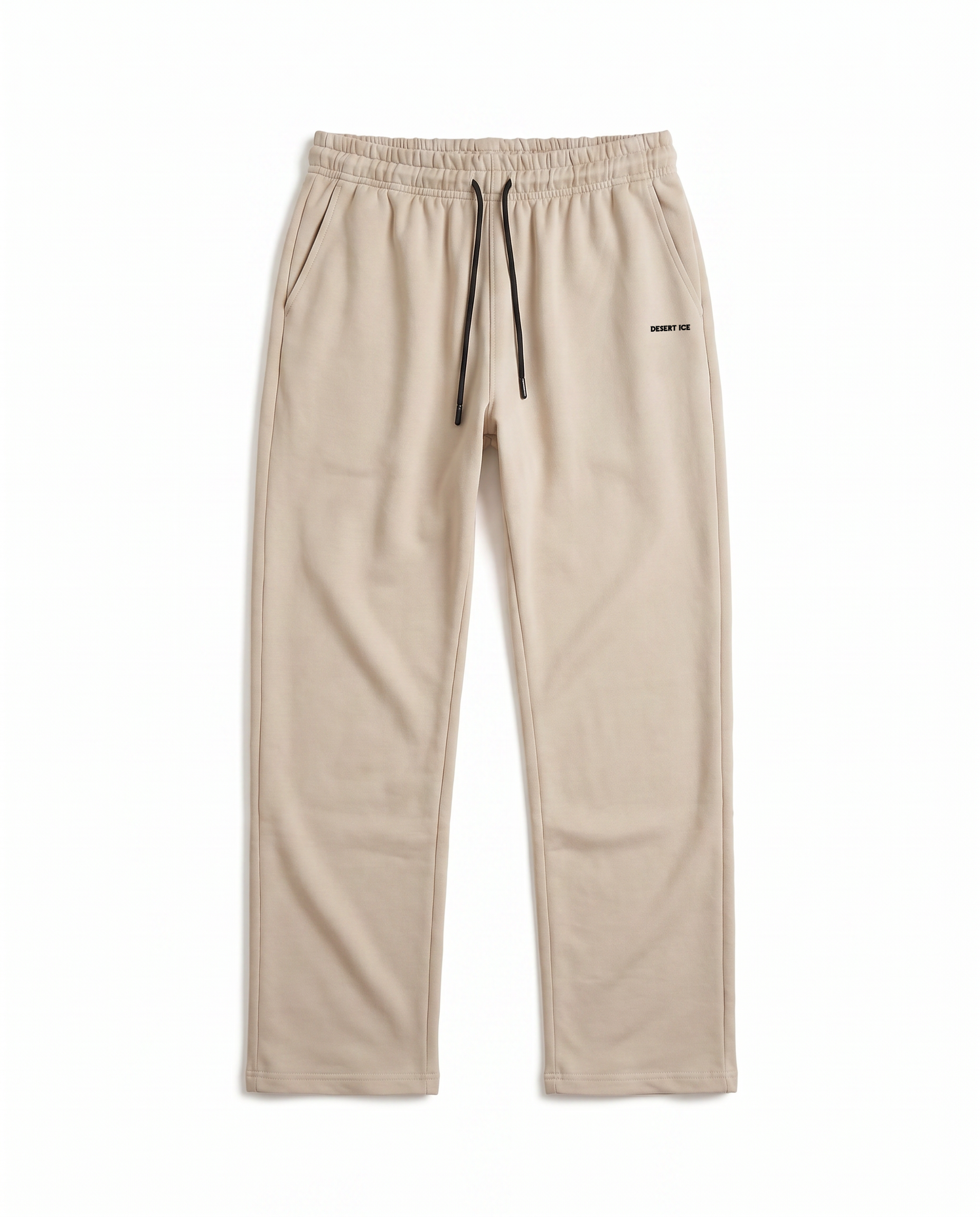 Desert ice embroidery Sweat Pants “Beige” (Unisex) بنطلون رياضي مطرز باللون البيج (للجنسين)