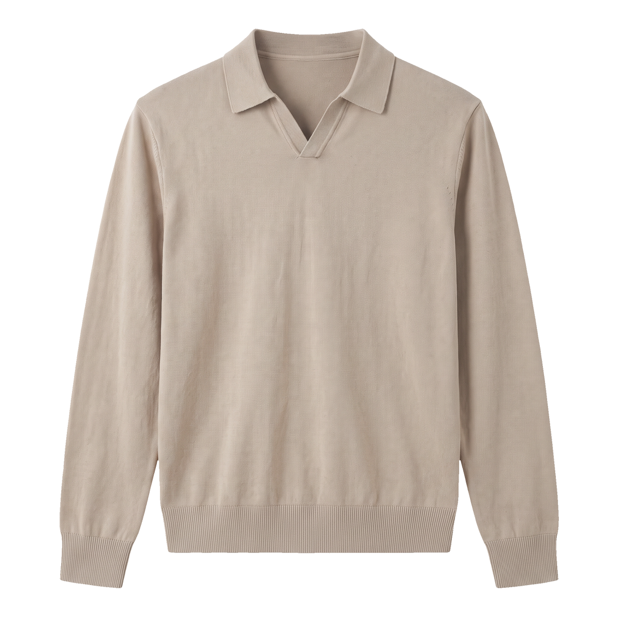 Essential Polo Long Sleeve - Beige