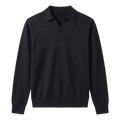 Essential Polo Long Sleeve - Black