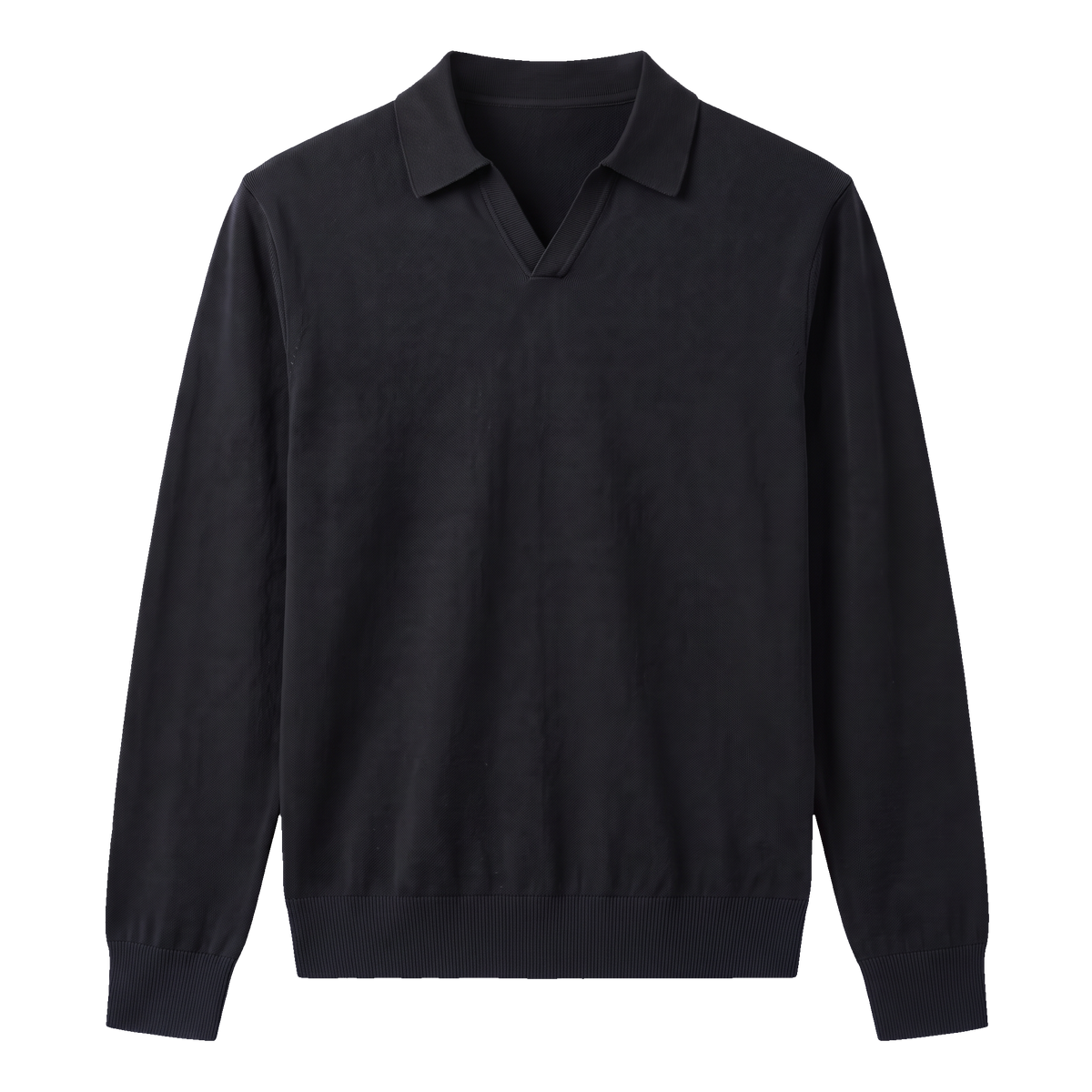 Essential Polo Long Sleeve - Black
