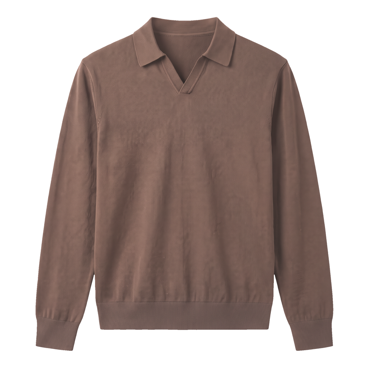 Essential Polo Long Sleeve - Light Brown