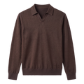Essential Polo Long Sleeve - Coffee