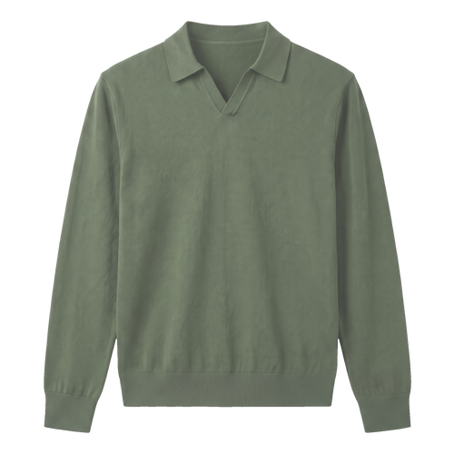 Essential Polo Long Sleeve - Olive