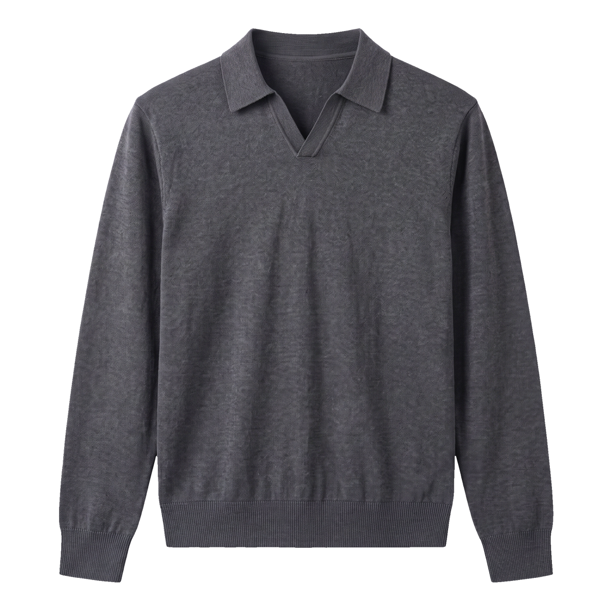 Essential Polo Long Sleeve - Grey