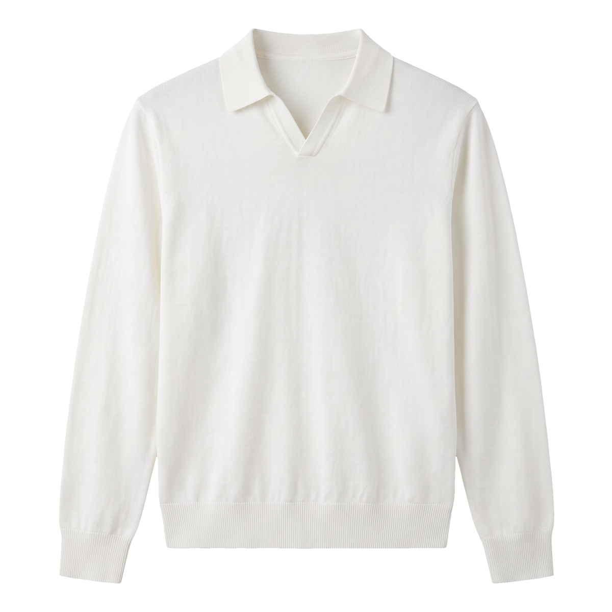 Essential Polo Long Sleeve - White