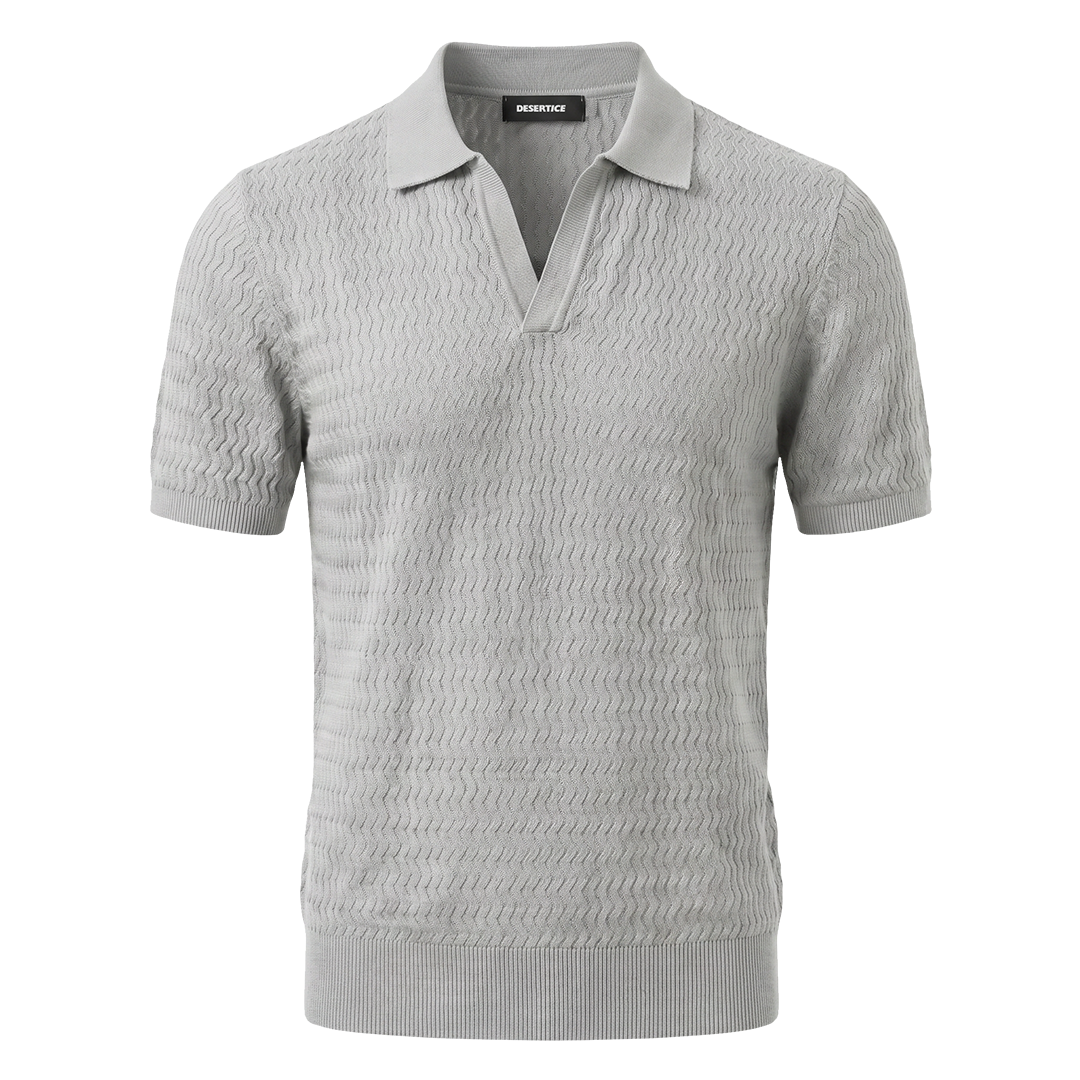Desert Ice One Knitted Polo "Ref.01" - Light Grey