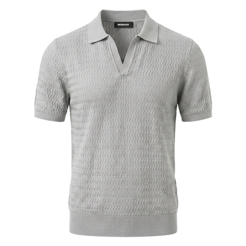 Desert Ice One Knitted Polo "Ref.01" - Light Grey