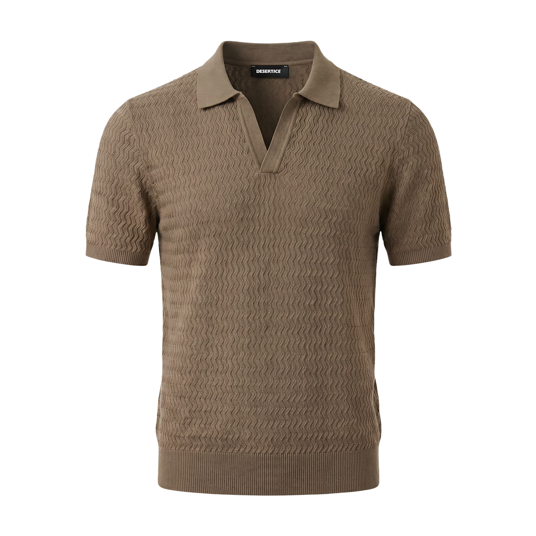 Desert Ice One Knitted Polo "Ref.01" - Mocha