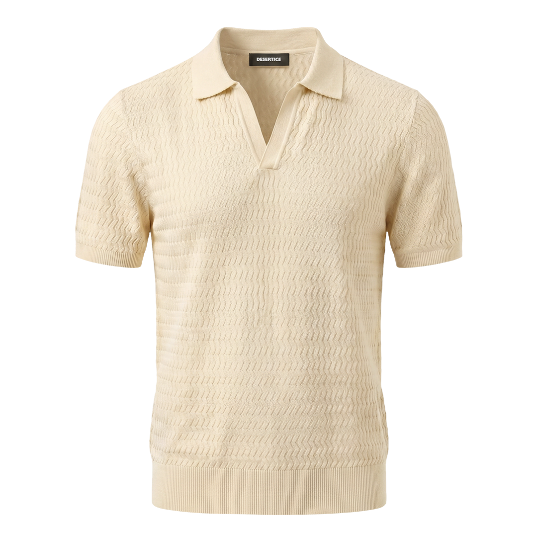 Desert Ice One Knitted Polo "Ref.01" - Milky