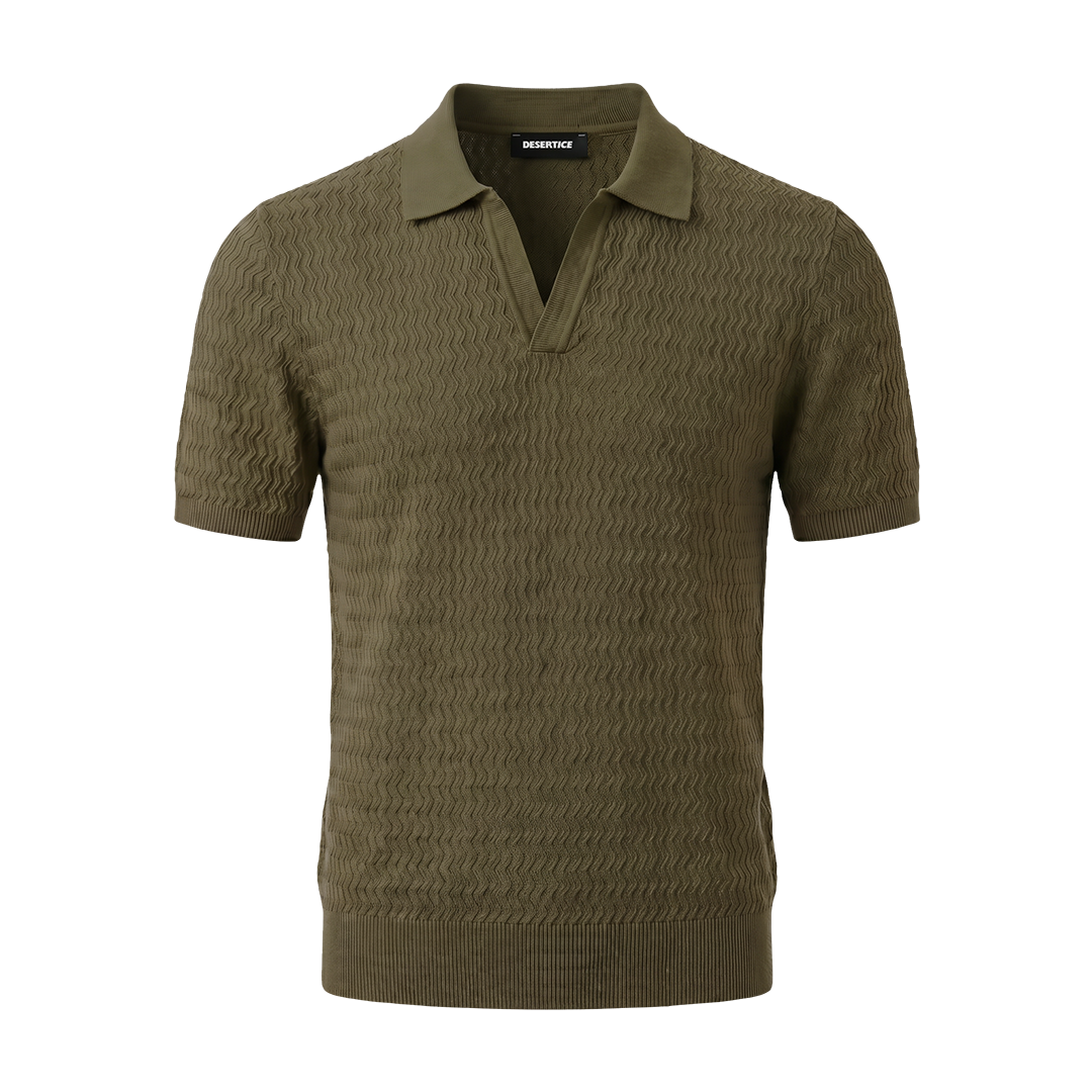 Desert Ice One Knitted Polo "Ref.01" - Olive