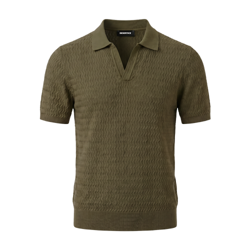 Desert Ice One Knitted Polo "Ref.01" - Olive