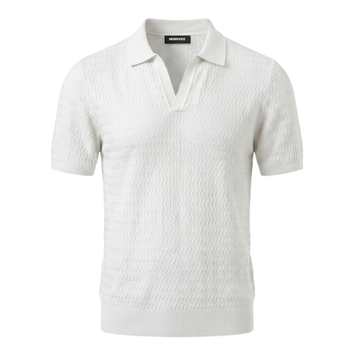 Desert Ice One Knitted Polo "Ref.01" - White