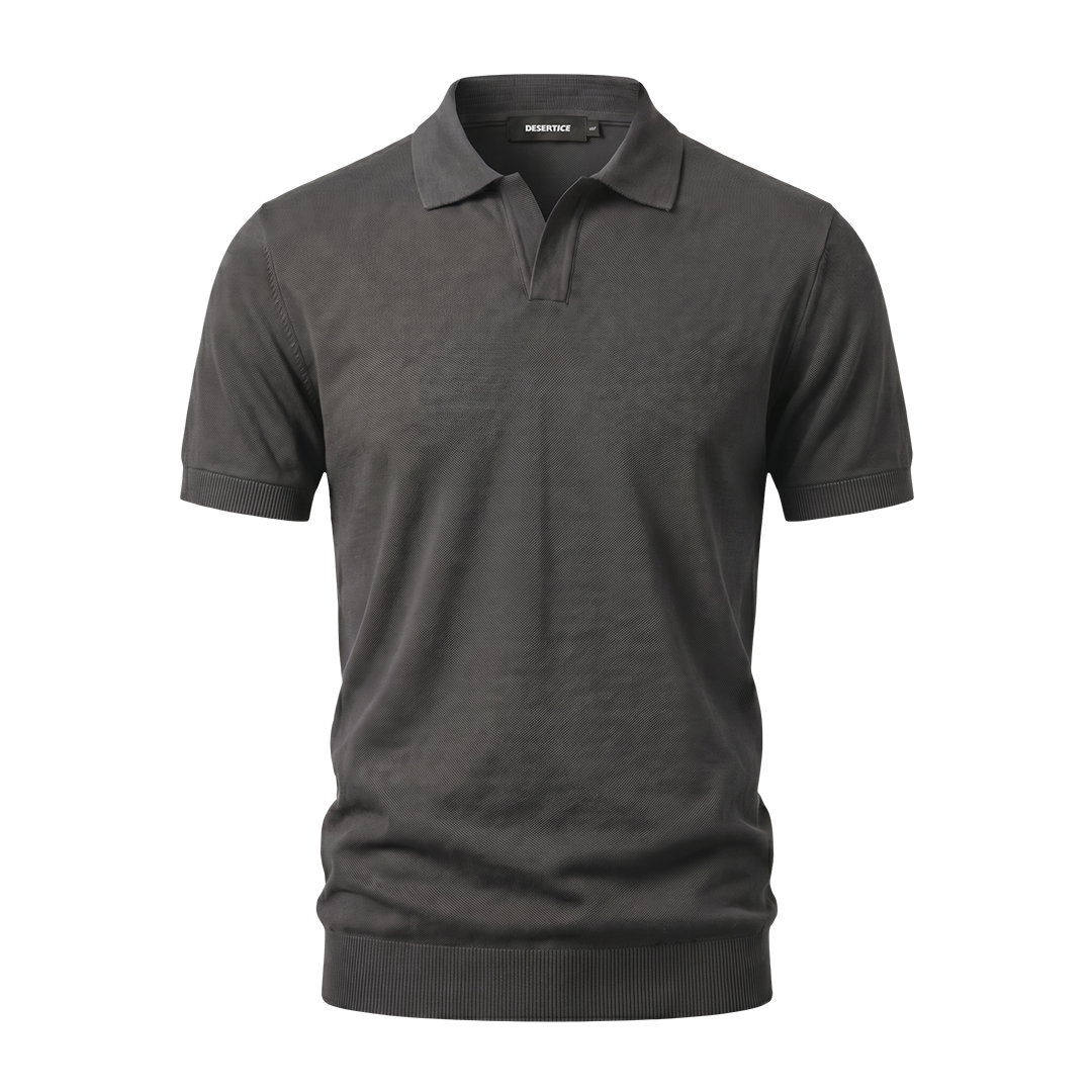 Desert Ice Essential Knitted Polo "Ref.02" - Dark Gray