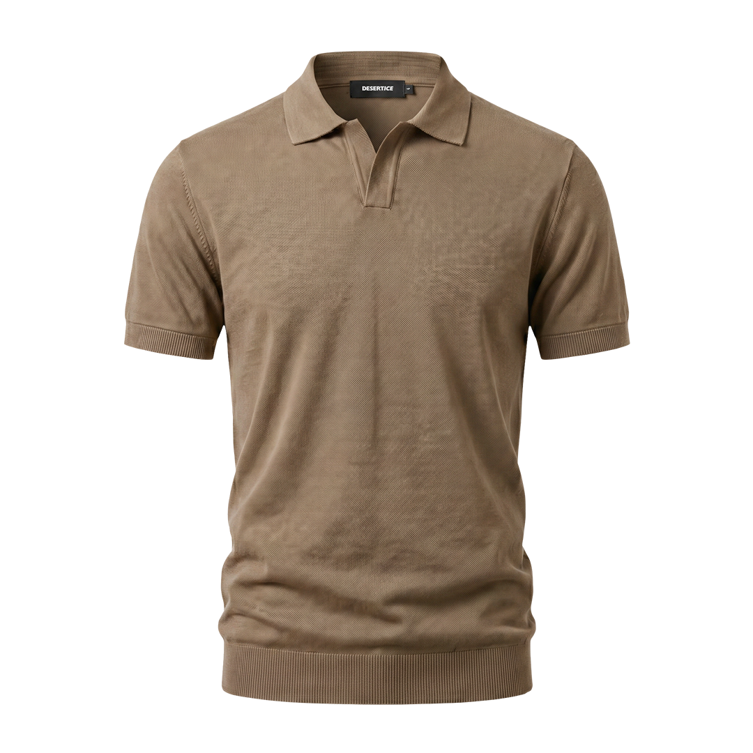 Desert Ice Essential Knitted Polo "Ref.02" - Mocha