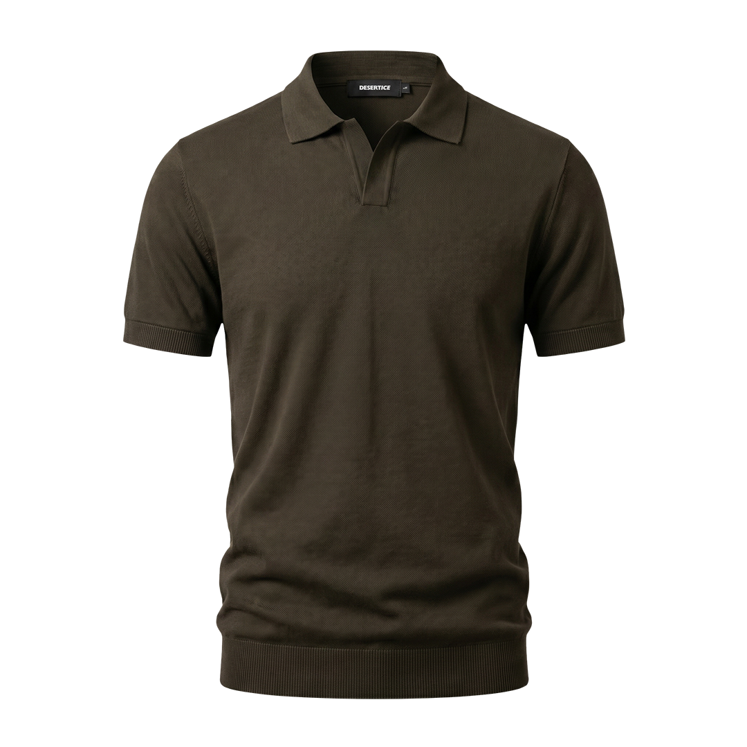Desert Ice Essential Knitted Polo "Ref.02" - Olive