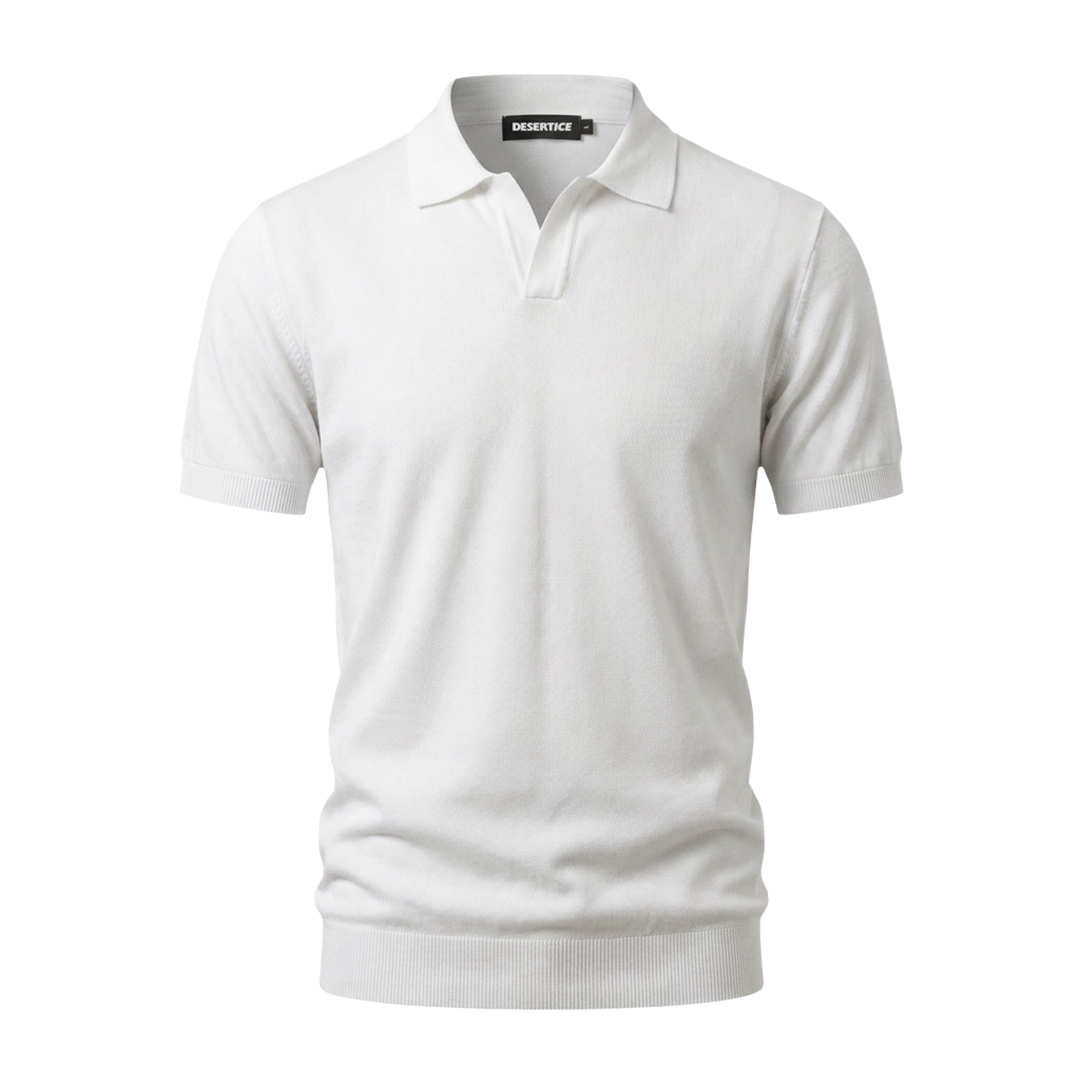 Desert Ice Essential Knitted Polo "Ref.02" - White
