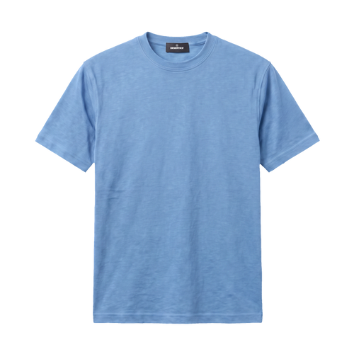 Round Neck Regular Fit Sada Tshirt (Sky Blue)