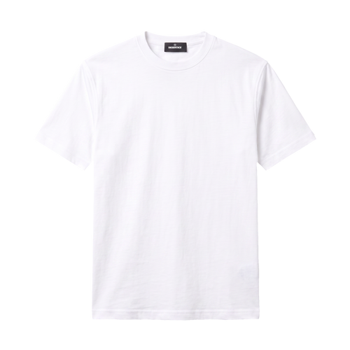 Round Neck Regular Fit Sada Tshirt (White)
