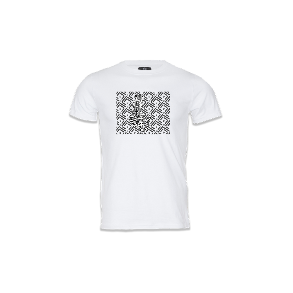 Desert Ice TIGER PATTREN T-Shirt “White” (Unisex) تي شيرت بنقشة النمر "أبيض" (للجنسين)