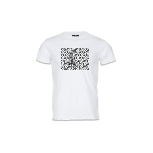 Desert Ice TIGER PATTREN T-Shirt “White” (Unisex) تي شيرت بنقشة النمر "أبيض" (للجنسين)