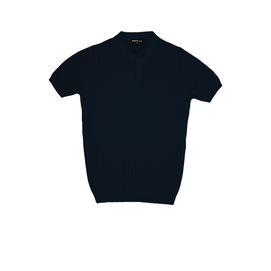 T-SHIRT KNITTED POLO REF.FF-005"NAVY" تي شيرت بولو محبوك REF.FF-005"أزرق داكن"