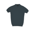 T-SHIRT KNITTED POLO REF.FF-005"BLUE"  تي شيرت بولو محبوك REF.FF-005"أزرق"
