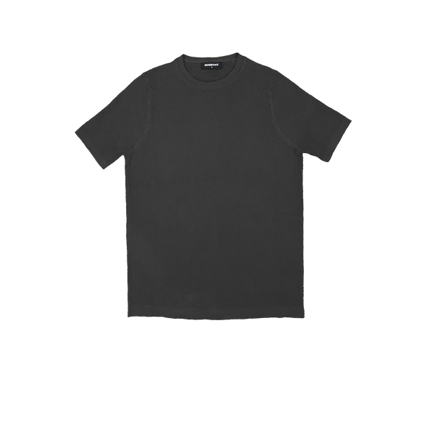 T-SHIRT KNITTED REF.KL-006"DARK GREY" قميص تي شيرت محبوك REF.KL-006"رمادي غامق"