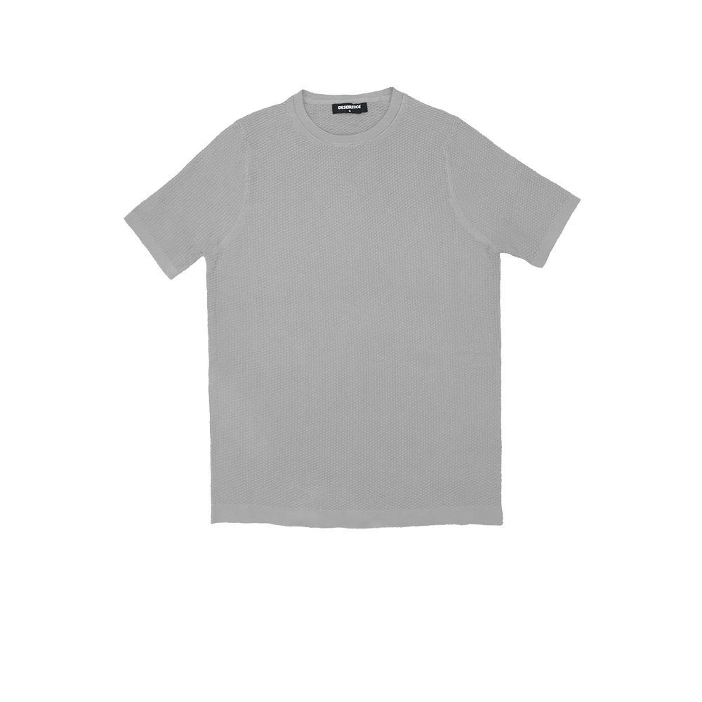 T-SHIRT KNITTED REF.KL-006"GREY" قميص تي شيرت محبوك REF.KL-006"رمادي"