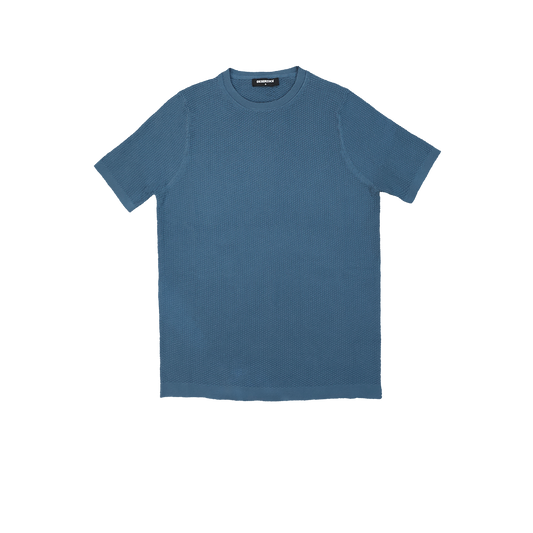 T-SHIRT KNITTED REF.KL-006"BLUE قميص تي شيرت محبوك REF.KL-006"أزرق