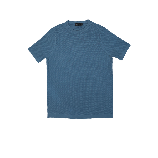 T-SHIRT KNITTED REF.KL-006"BLUE قميص تي شيرت محبوك REF.KL-006"أزرق