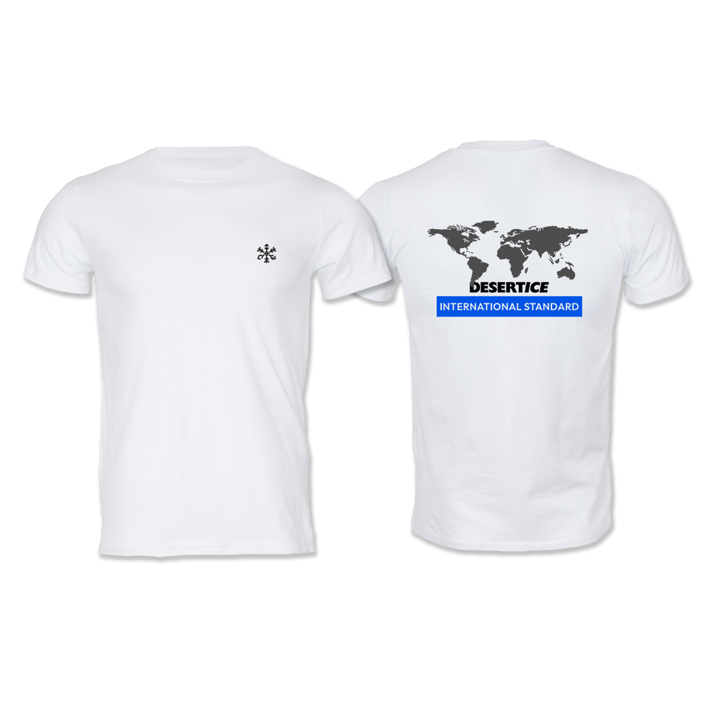 Desert ice International Standard T-shirt "White"(unisex) تي شيرت "أبيض" بمعيار دولي (للجنسين)