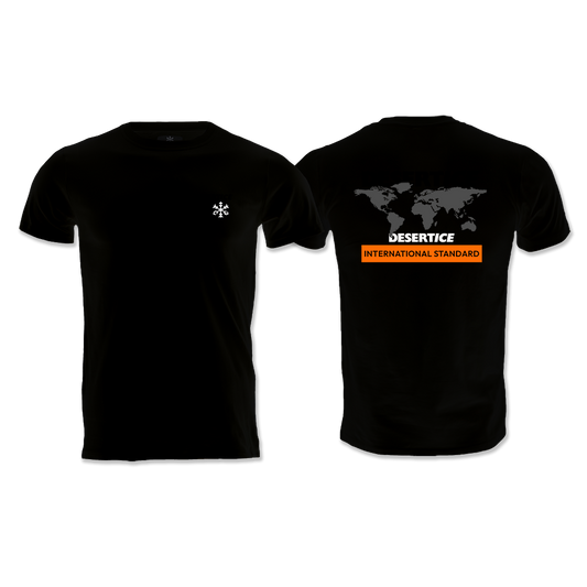 Desert ice International Standard T-shirt "Black"(unisex) تي شيرت "أسود" بمواصفات دولية (للجنسين)